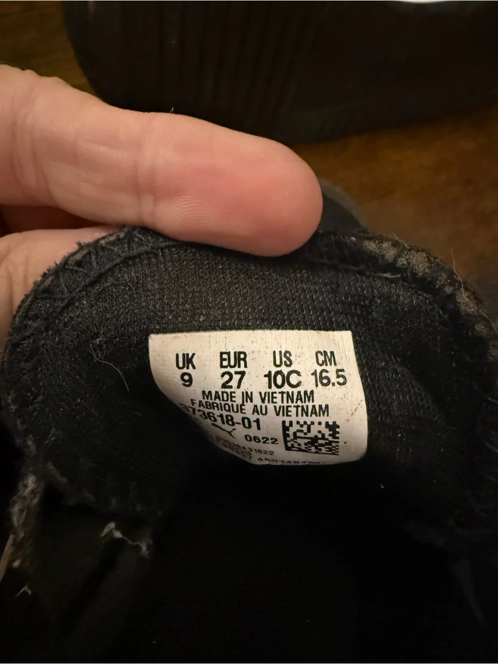 Puma Kids Black and White Velcro Sneakers